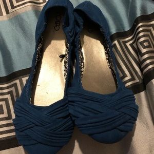 Dark Teal Ballet Flats-NWOT